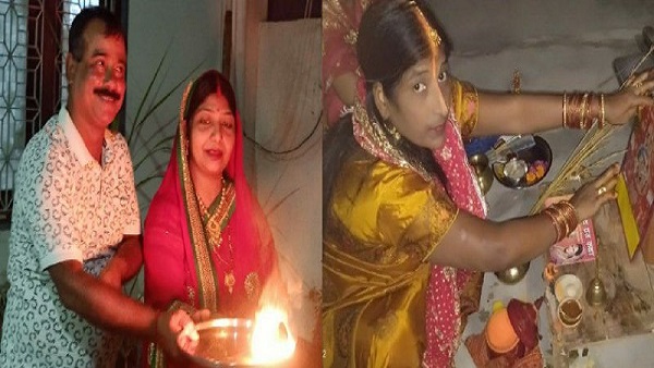 पतियों ने दिया सदा सुहागन का आशीर्वाद