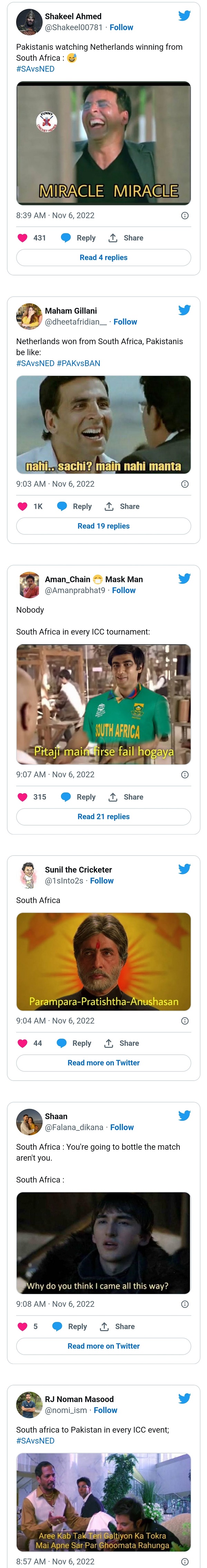 Netherlands victory over South Africa makes several memes on Social Media Netherlands victory over South Africa makes several memes on Social Media