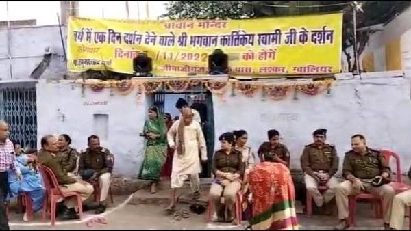 मंदिर पर किए गए सुरक्षा व्यवस्था के इंतजाम