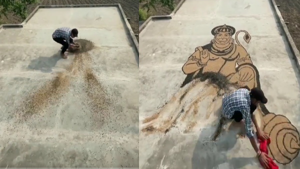 खेत के बीच बने घर पर बना डाली ये तस्‍वीर 