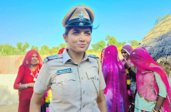  गांव सरणू चिमनजी में थानेदार बेटी का जोरदार स्‍वागत