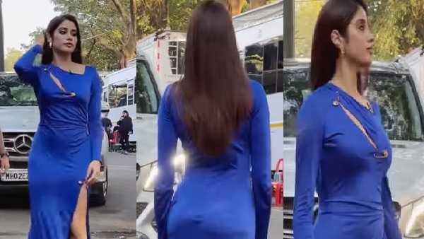 बोल्ड ड्रेस में जाह्नवी हुईं ऊप्स मोमेंट का शिकार