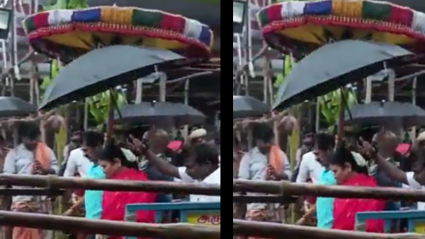 सीएम की पत्नी के लिए इस्तेमाल की गई देवता का छतरी सीएम की पत्नी के लिए इस्तेमाल की गई देवता का छतरी