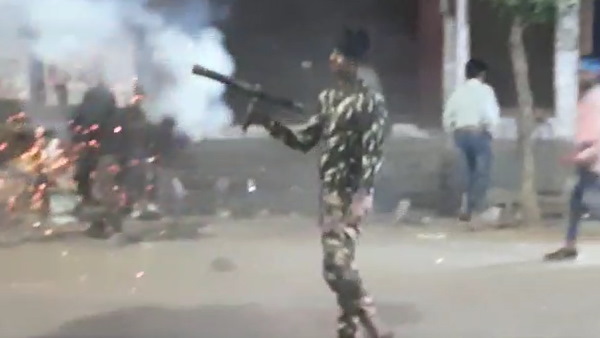 Video viral Indian Army uniform firecrackers machine guns firing marriage ballia news