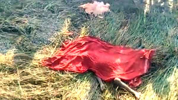 सूखे तालाब के किनारे मिली लाश 