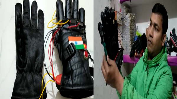 india China fight shock of 10 thousand volts teacher of Varanasi invented smart glove Indian Army 