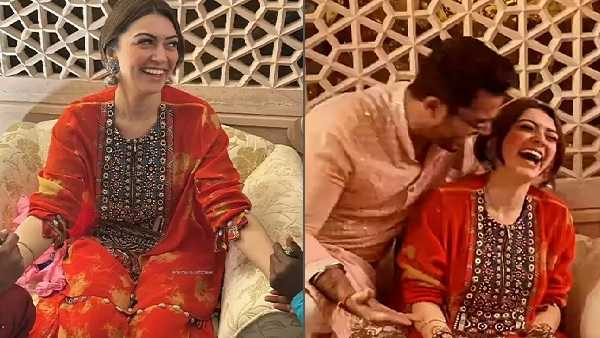 हंसिका ने मेहंदी सेरेमनी में लगाए ठुमके