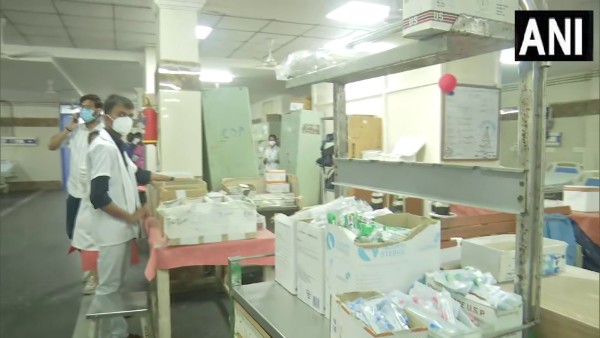 हैदराबाद के गांधी अस्पताल में मॉक ड्रिल