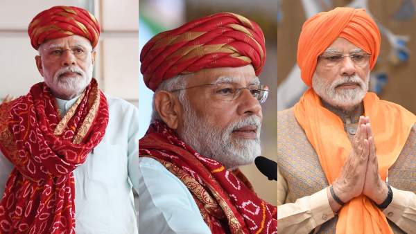कई रंगों में प्रधानमंत्री की पगड़ी