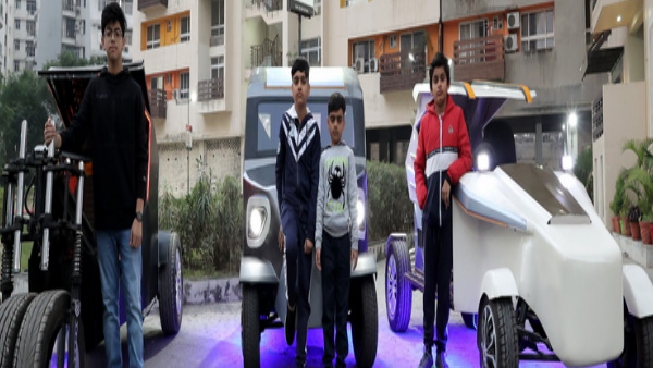 पुराने सामान को प्रयोग कर बनाई है कार 