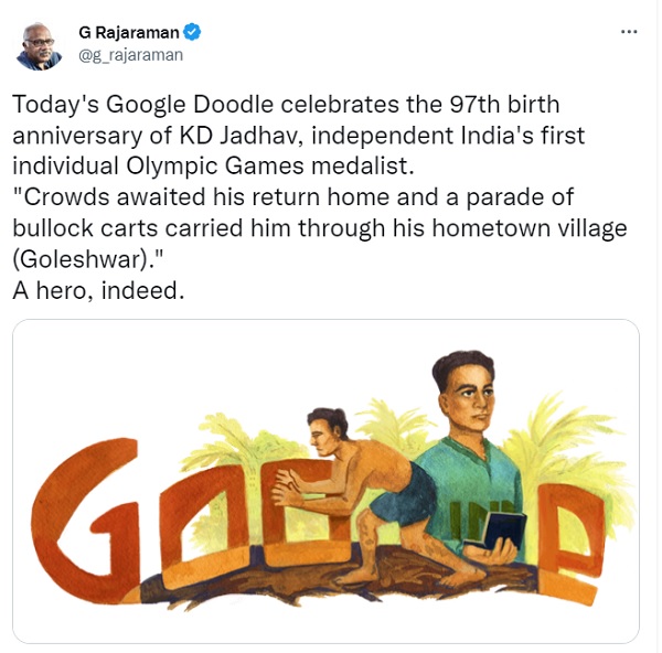 Google डूडल उस पहलवान को याद करता है Google डूडल उस पहलवान को याद करता है