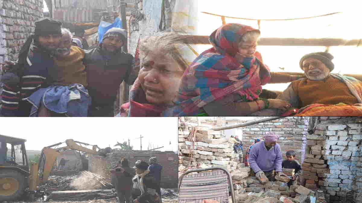 Removal of encroachment campaign of railway ruined the homes of the poor ballia up news Removal of encroachment campaign of railway ruined the homes of the poor ballia up news