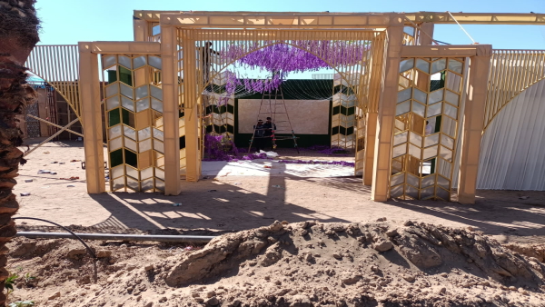 दस हजार मेहमानों के ठहरने की व्‍यवस्‍था