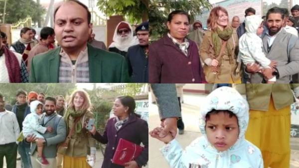 Sweden couple adopted two year old boy dharmraj from begusarai Sweden couple adopted two year old boy dharmraj from begusarai