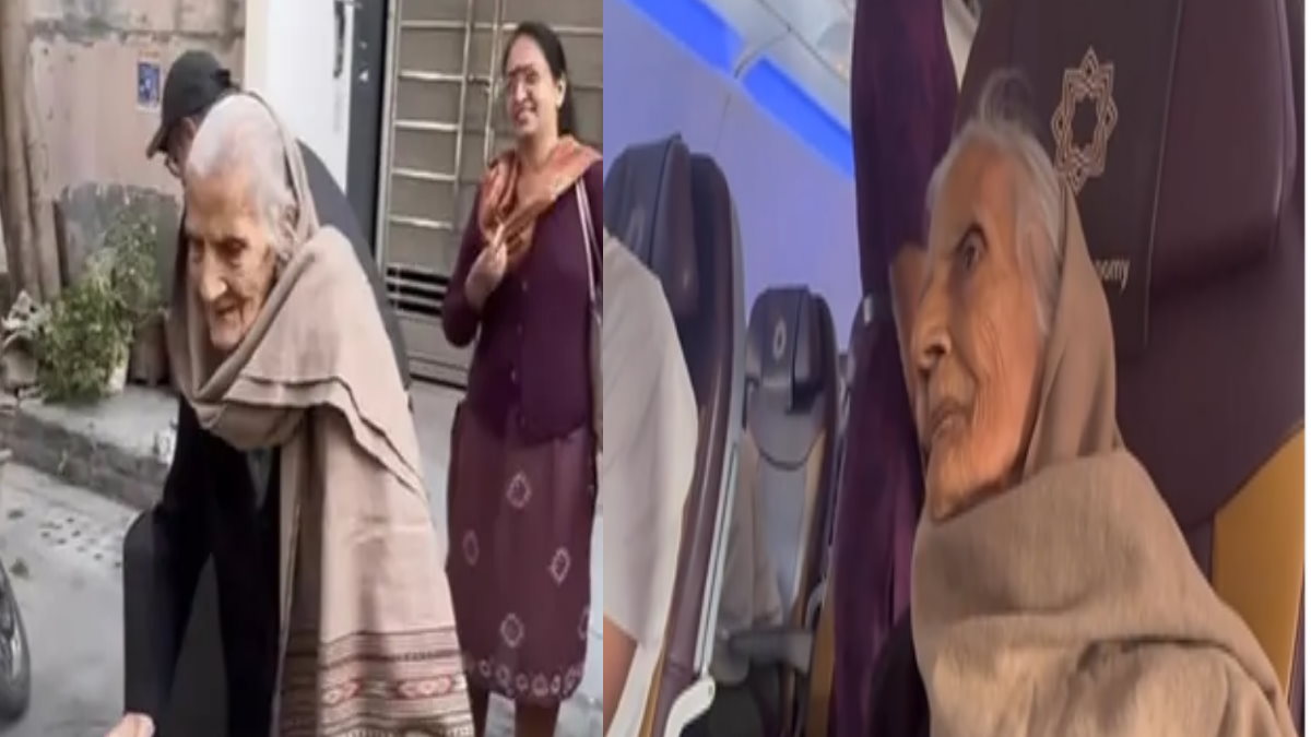 वाकर के सहारे चलते हुए मुस्‍कुराती नजर आई दाादी 