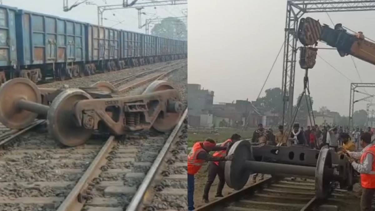 दमोह स्टेशन के पास मालगाड़ी दुर्घटनाग्रस्त