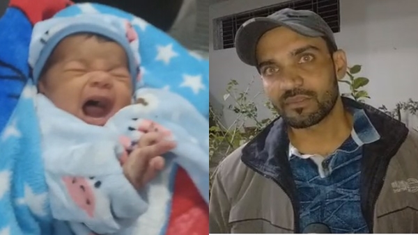 अपार्टमेंट के पोर्च पर रोती मिली लावारिस बच्ची 