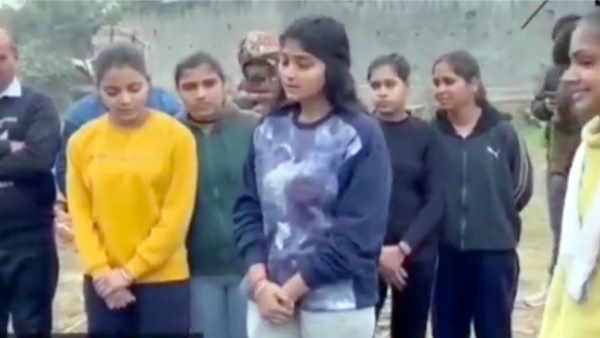 Noida Jewar MLA Dhirendra Singh meeting with girl students to guarantee their safety