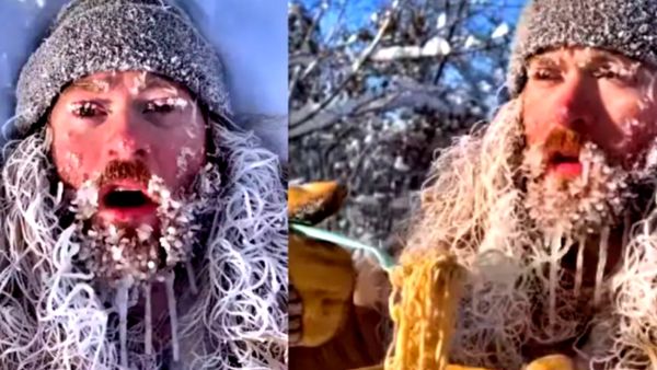 कंपकपाती ठंड में जम गए नूडल्स