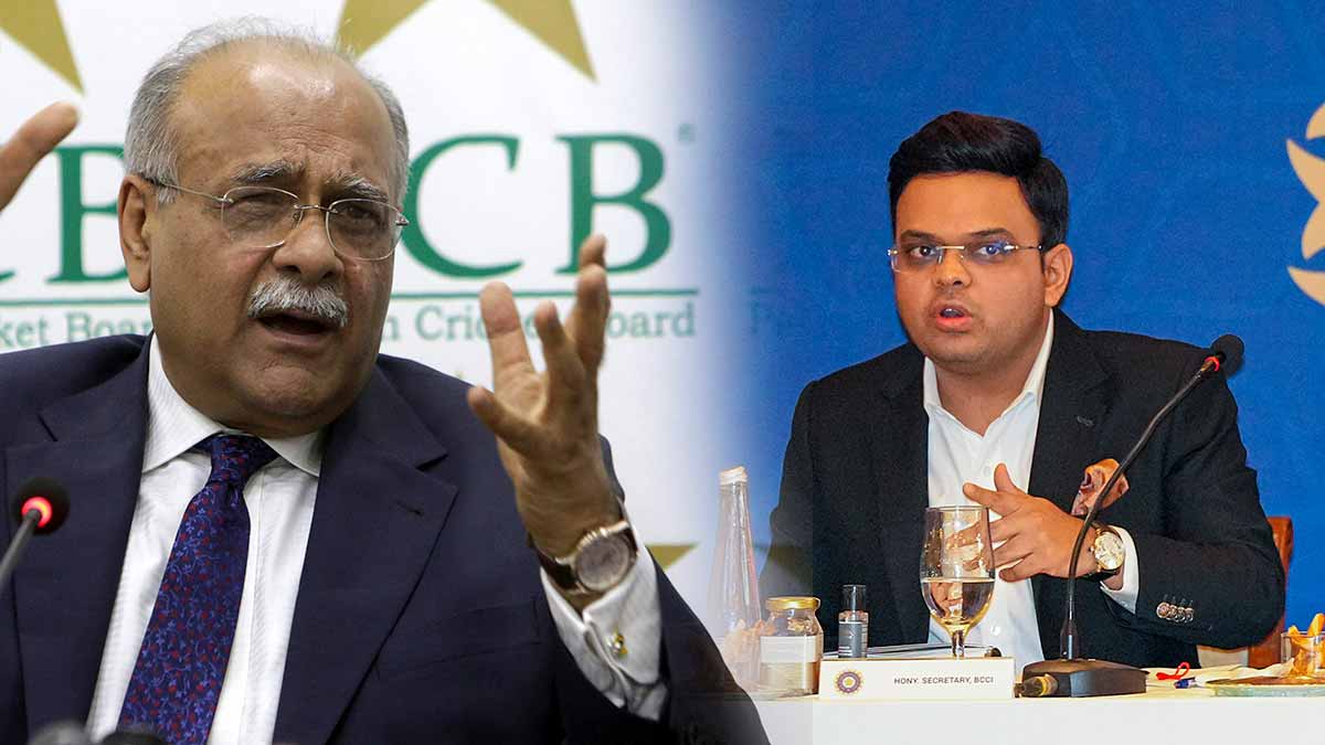 PCB chief Nazam Seth and jay shah PCB chief Nazam Seth and jay shah