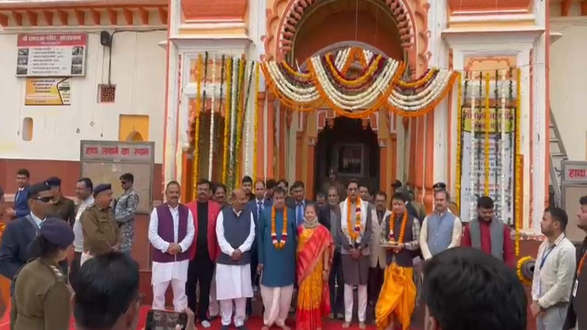 Orchha me Nitin Gadkari