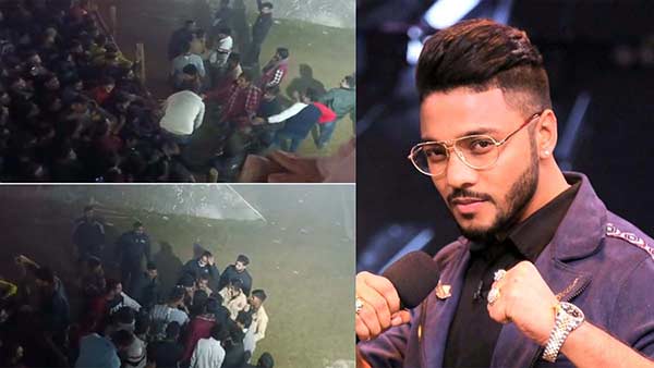 बैरिकेडिंग तोड़ वीवीआईपी घेरे में घुसे दर्शक