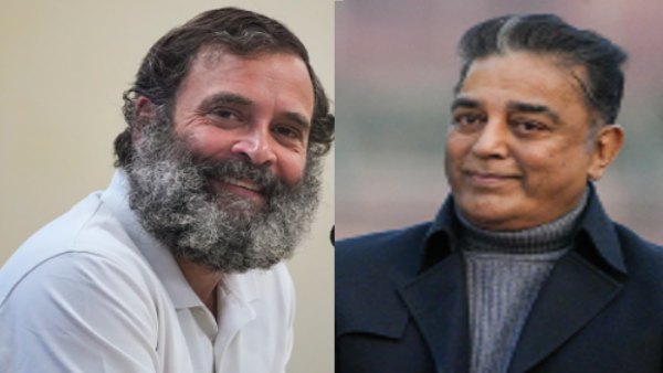 Rahul Gandhi with Kamal Haasan Rahul Gandhi with Kamal Haasan