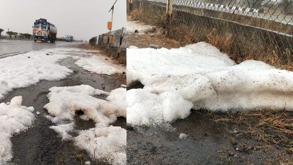 उदयपर में 200 ग्राम तक के ओले गिरे