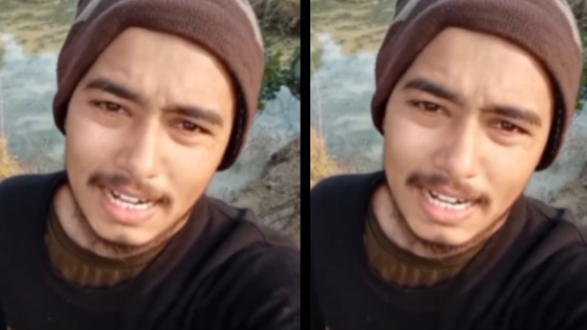 रोता-बिलखता दिखा शख्स