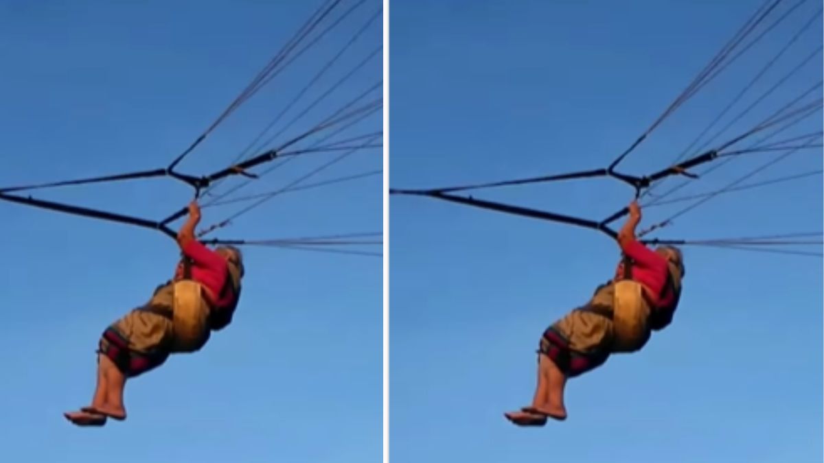 महिला ने भरी उड़ान