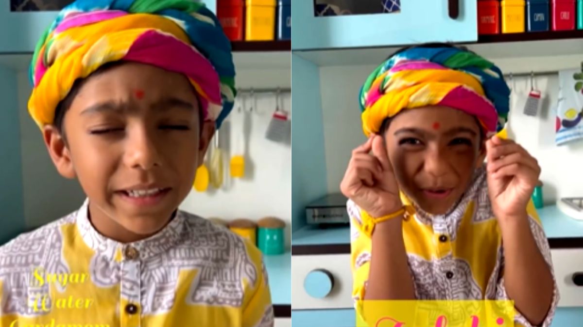 बच्चे ने बनाई शानदार जलेबियां