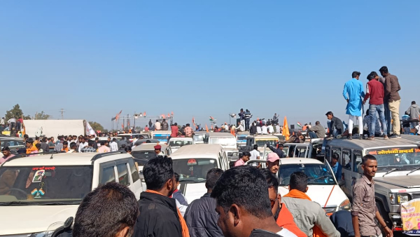 बड़ी संख्या में भोपाल पहुंचे करणी सैनिक