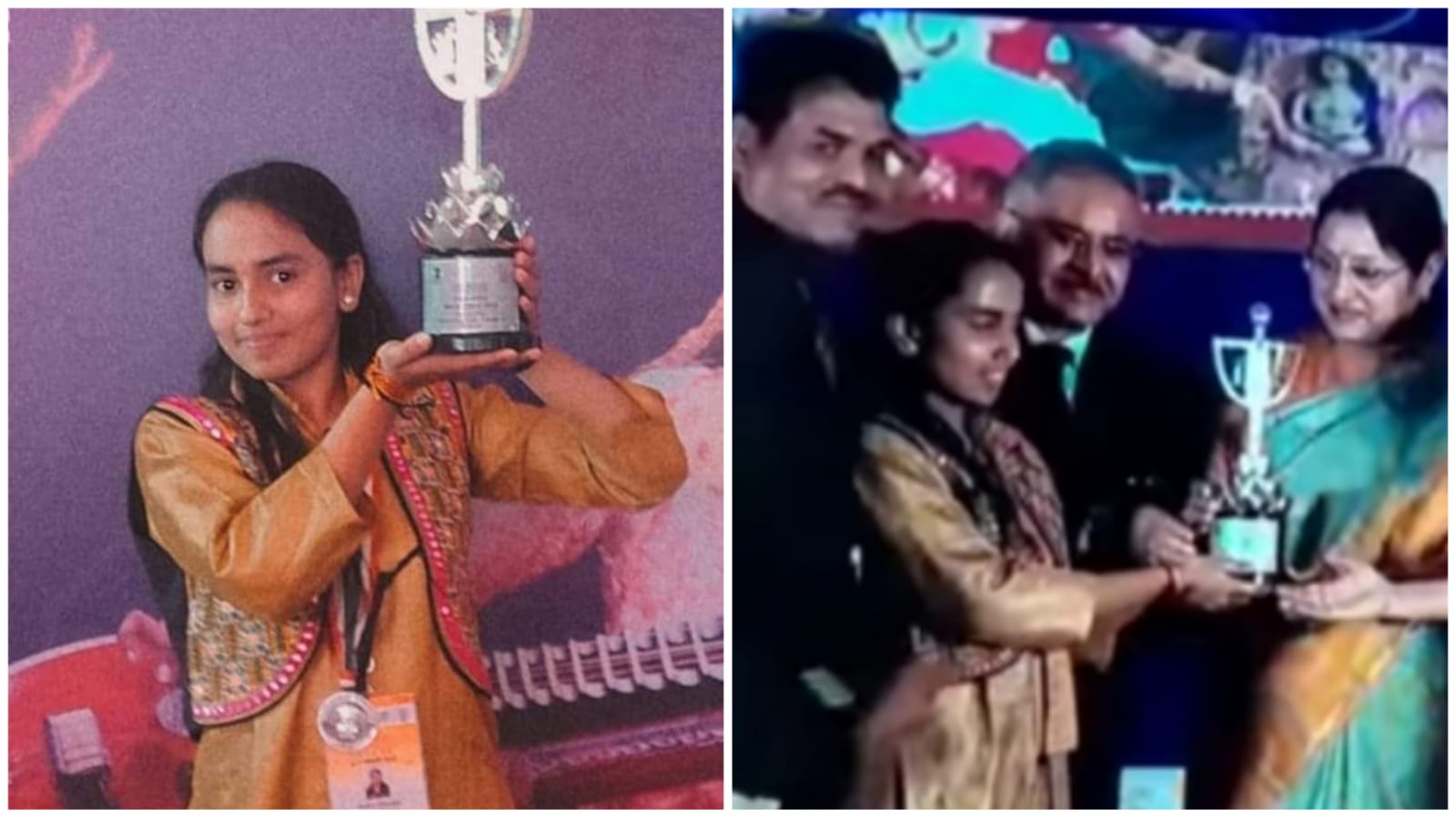 Bhopal daughter won national level, Aastha second number in tabla playing competition of Kala Utsav Bhopal daughter won national level, Aastha second number in tabla playing competition of Kala Utsav