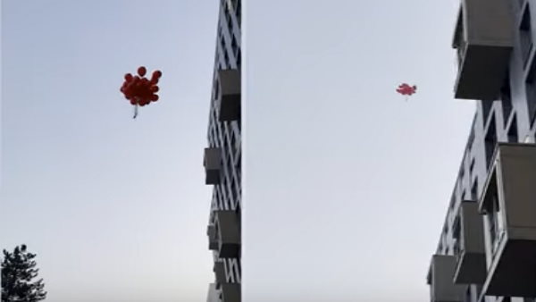  चंद सेकेंड में इमारत के ऊपर हवा में उड़ता नजर आया आईफोन 