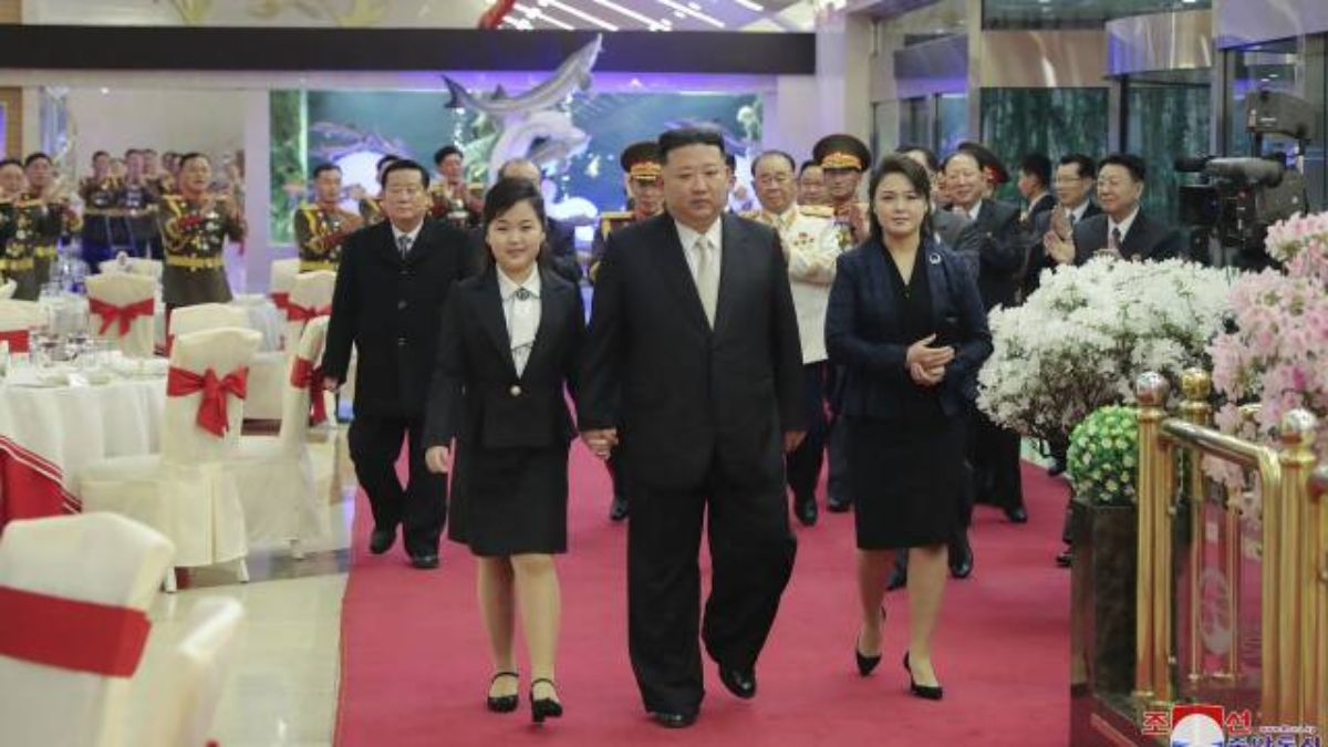 Kim Jong Un and his daughter Kim Ju Ae Kim Jong Un and his daughter Kim Ju Ae