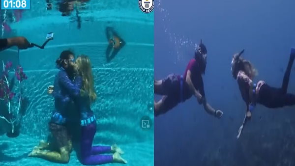 कपल ने बताया कितना कठिन था पानी के अंदर लगातार kiss करना कपल ने बताया कितना कठिन था पानी के अंदर लगातार kiss करना