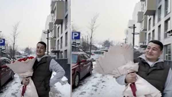 आईफोन आसमान में हवा में उड़ता नजर आया।