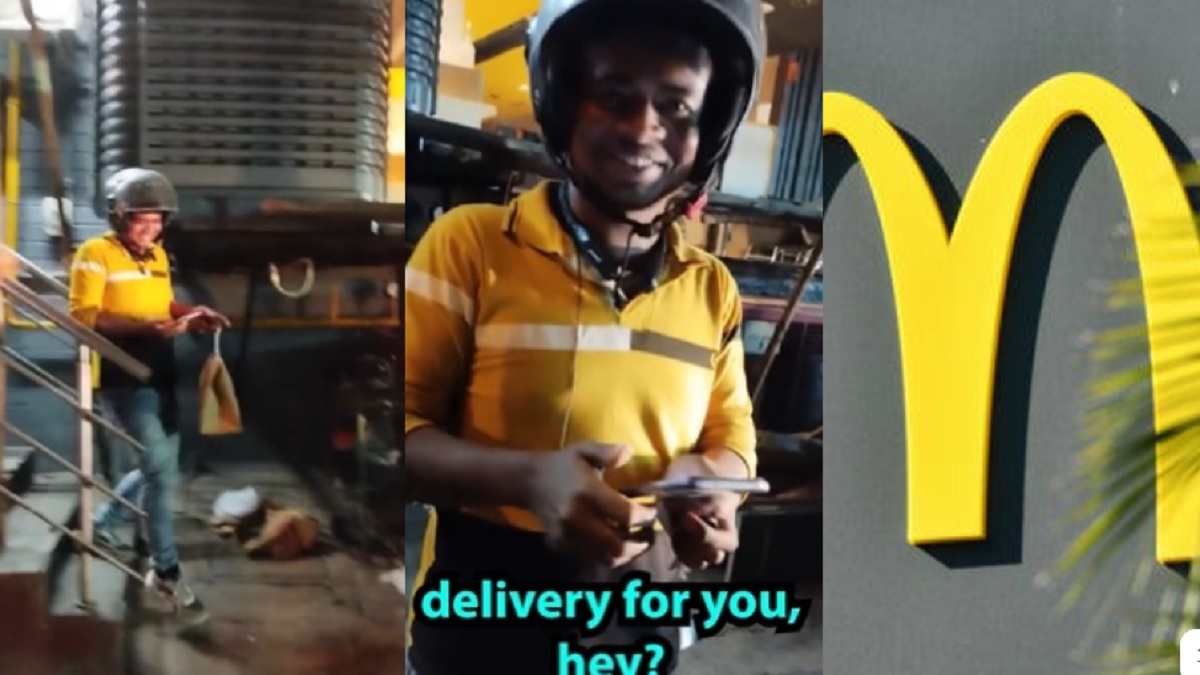 पिक-अप विंडो डिलीवरी वालों से भरी हुई थी