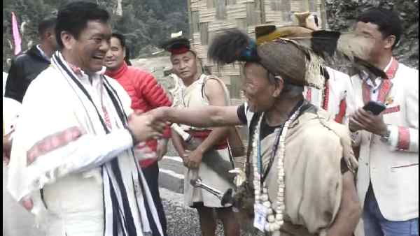 पहली बार सड़क से ताली पहुंचे अरुणाचल के सीएम