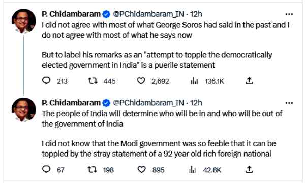 Chidambaram George Soros