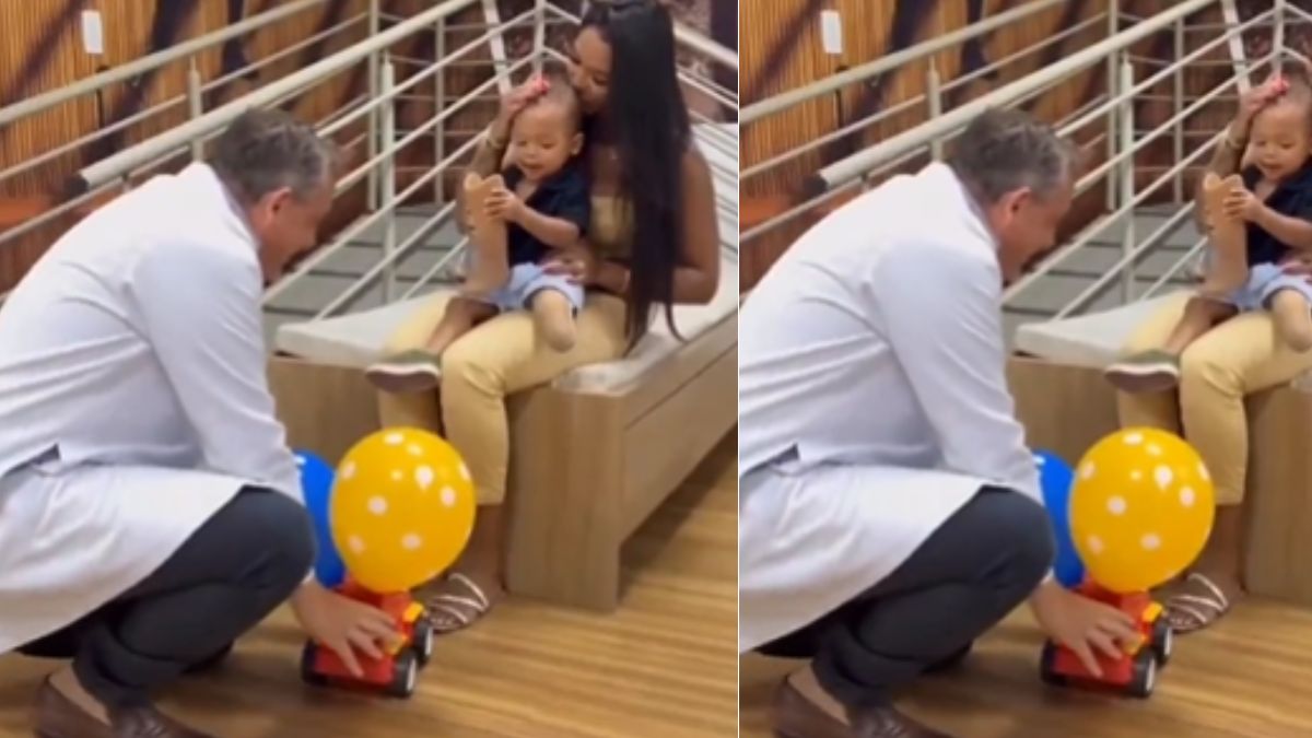 बच्चे के लिए लेकर आए कृत्रिम पैर