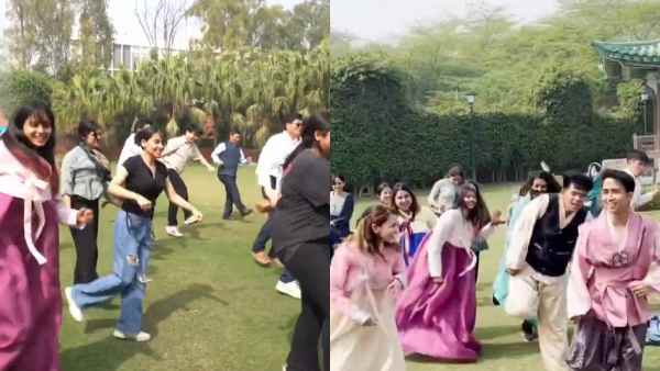 दक्षिण कोरियाई दूतावास के कर्मचारियों का डांस