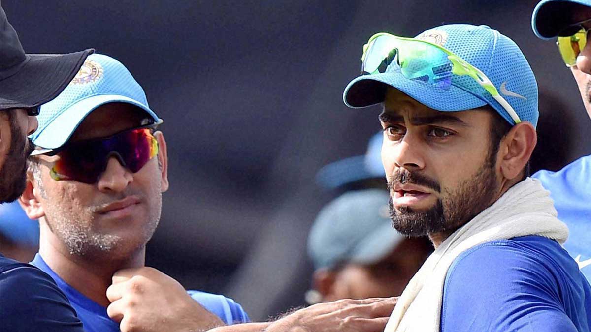 kohli and dhoni kohli and dhoni