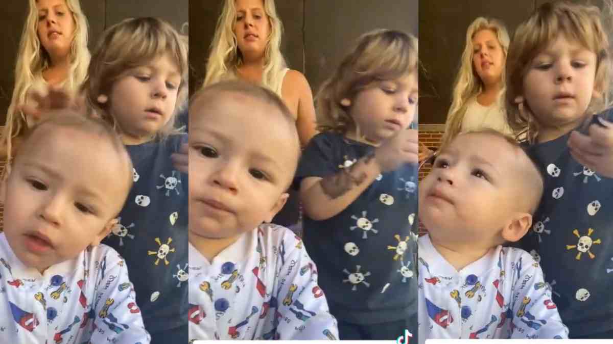 Toddler sibling choking