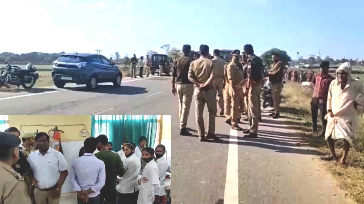Ambedkar Nagar accident on NH 232 4 of same family including husband wife and 2 girls died Ambedkar Nagar accident on NH 232 4 of same family including husband wife and 2 girls died