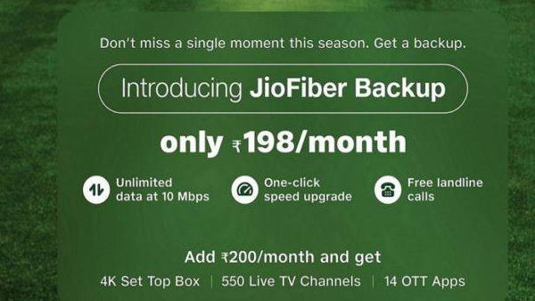 Reliance Jio launches new broadband backup plan that includes unlimited data