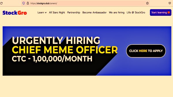 StockGro Meme Officer