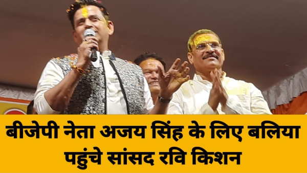 gorakhpur BJP MP ravi kishan targeted opposition by using his favourite dialouge in ballia 