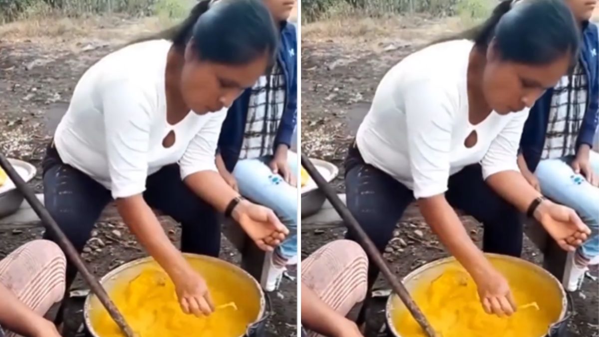 ड्रिंक बनाते हुए महिला ने की ऐसी हरकत