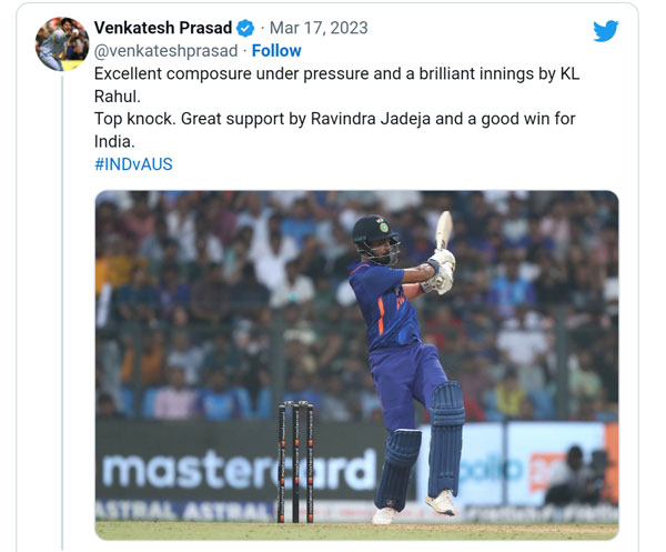 Venkatesh Prasad on KL Rahul: Venkatesh Prasad on KL Rahul: